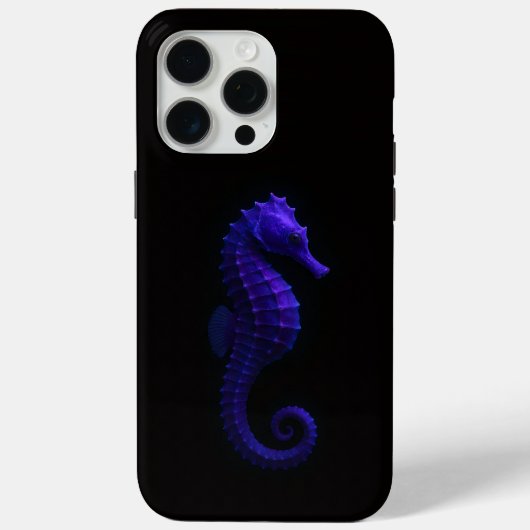 ブラック4 ルクス iPhone 15 Pro Max, バイオレット シーホース Case-Mate iPhoneケース (裏面)