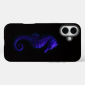 ブラック4 ルクス iPhone 16 Plus、紫色のタツノオトシゴ Case-Mate iPhoneケース (裏面 (横))