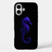 ブラック4 ルクス iPhone 16 Plus、紫色のタツノオトシゴ