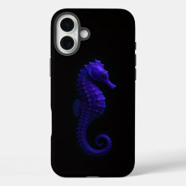 ブラック4 ルクス iPhone 16 Plus、紫色のタツノオトシゴ Plusケース