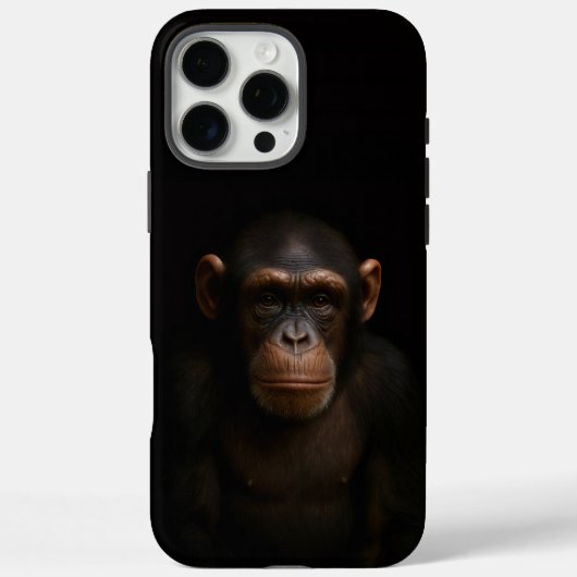 ブラック4 ルクス iPhone 16 Pro Max、静かなチンパンジー Case-Mate iPhoneケース (裏面)