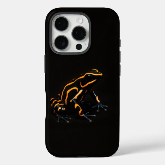 ブラック4 ルクセ iPhone 16 Pro Mate ブラックオレンジフロッグ Case-Mate iPhoneケース (裏面)