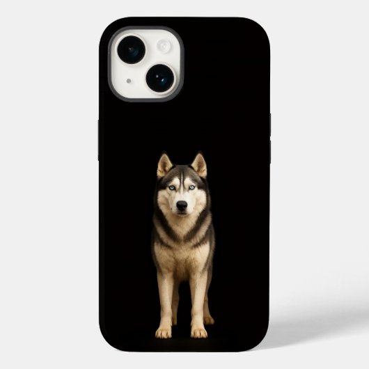 ブラック4 Luxe iPhone 14 マット、アイシーエリートハスキー Case-Mate iPhoneケース (裏面)
