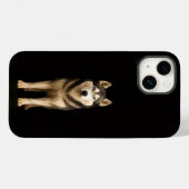 ブラック4 Luxe iPhone 14 マット、アイシーエリートハスキー Case-Mate iPhoneケース (裏面 (横))