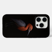 ブラック4 Luxe iPhone 15 Pro マット、Reddish Egret(アカアシサギ) Case-Mate iPhoneケース (裏面 (横))
