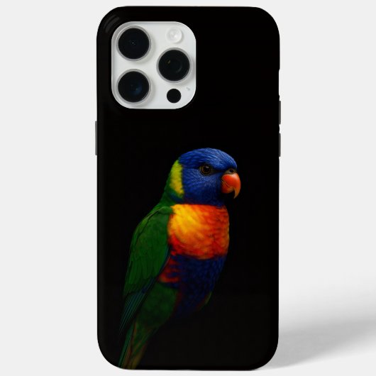 ブラック4 Luxe iPhone 15 Pro Max, Lorikeet Parrot Case-Mate iPhoneケース (裏面)