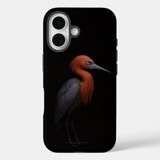 ブラック4 Luxe iPhone 16 Mate、Reddish Egret Case-Mate iPhoneケース (裏面)