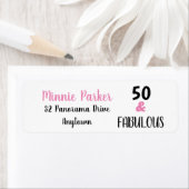 ブラック50と素晴らしい50番目の誕生日差出人住所 ラベル (インサイチュ)