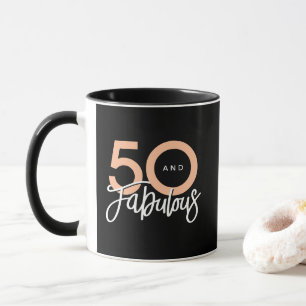 ブラック50と素晴らモダンしい50誕生日 マグカップ