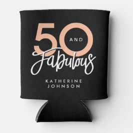 ブラック50と素晴らモダンしい50誕生日 缶クーラー