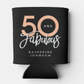 ブラック50と素晴らモダンしい50誕生日 缶クーラー (裏面)