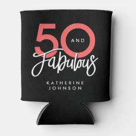 ブラック50と素晴らモダンしい50誕生日 缶クーラー