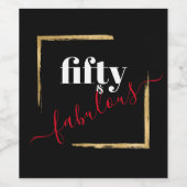 ブラック50と素晴モダンらしい ワインラベル (シングルラベル)