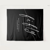 ブラック50パーソナライズされた誕生日バックドランドタペストリー タペストリー (正面(横))