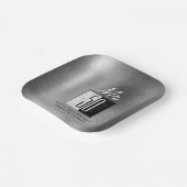 ブラック50歳の誕生日 ペーパープレート (傾斜あり)