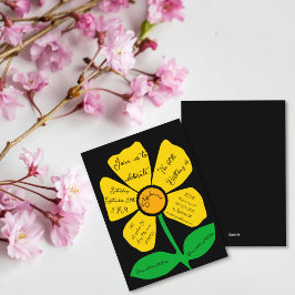 ブラック60誕生日金ゴールドドードルフラワー 招待状