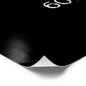 ブラック60th誕生日ウェルカムサイン | 誰が60歳か見て ポスター (コーナー)