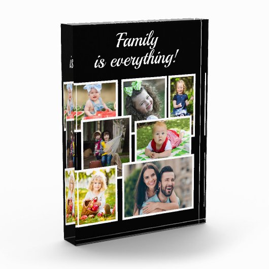 ブラック7フォトコラージュ家族は全て フォトブロック (左)