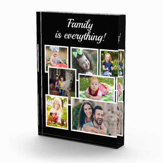 ブラック7フォトコラージュ家族は全て フォトブロック (右)