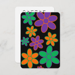 ブラック70sスタイルスコットランド詩誕生日カード