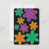 ブラック70sスタイルスコットランド詩誕生日カード (正面)