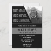 ブラック79歳の誕生日招待状ザマンザレジェンド 招待状 (正面)