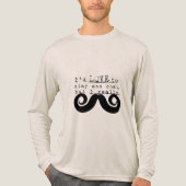 ブラック おもしろい ヒューマー ヒゲ トライブレンドTシャツ (正面)