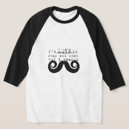 ブラック おもしろい ヒューマー ヒゲ Tシャツ
