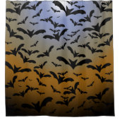 ブラック・こうもりとムーンライトの戦いにかわいらし行く シャワーカーテン (正面)