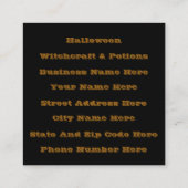 ブラック・こうもりとムーンライトの戦いにかわいらし行く スクエア名刺 (裏面)