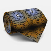 ブラック・こうもりとムーンライトの戦いにかわいらし行く ネクタイ (ロール)