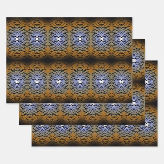 ブラック・こうもりとムーンライトの戦いにかわいらし行く ラッピングペーパーシート (セット)