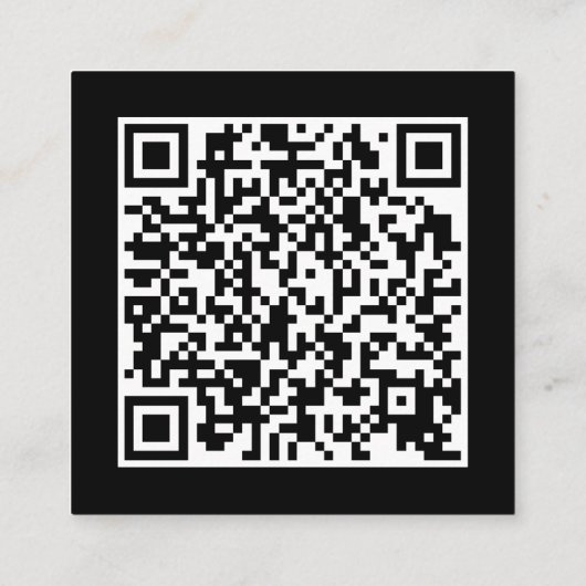 ブラック |ごブランディングありがとうございました スクエア名刺 (裏面)