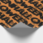 ブラック(ばちゃばちゃ)跳ねるハロウィン動揺して ラッピングペーパー (角)