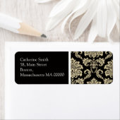 ブラック&アイボリーダマスク住所 シール (インサイチュ)