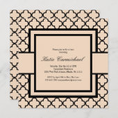 ブラック&アイボリーダマスク招待状 招待状 (正面/裏面)