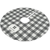 ブラック&アイボリーバッファロープレイドモノグラムツリースカート ブラッシュドポリエステルツリースカート (アングル)