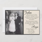 ブラック＆アイボリー 50周年 ラブ アニバーサリー インビテーション (正面)