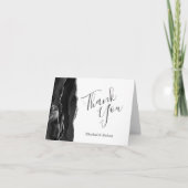 ブラック・アガテ・結婚シルバーの感謝 カード (正面)