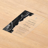 ブラック・アゲイト・シルバー・ファースト・ホリー・コミュニオン アクリル招待状 (レイダウン)