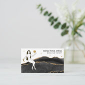 *~*ブラック·アゲート·金ゴールド·グリッター-女神セランティック 名刺 (スタンド正面)