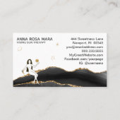 *~*ブラック·アゲート·金ゴールド·グリッター-女神セランティック 名刺 (裏面)