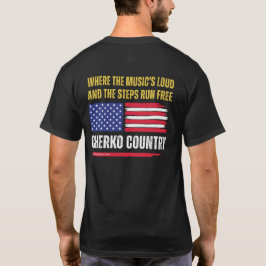 (ブラック)アメリカ国旗 / 音楽が大きくてステップが自由に踊れる Tシャツ