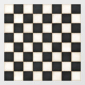 ブラック&アンティークホワイトカスタムデカールサイズチェスボード ウィンドウサイン (シート)