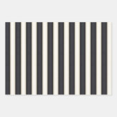 ブラック&アンティークホワイトハーレクインダイヤモンド&ストライプダイヤモンド ラッピングペーパーシート (正面3)