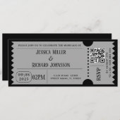 ブラック・アンド・ウェイトパーティーのチケット招待状 招待状 (正面/裏面)