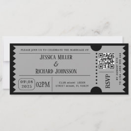 ブラック・アンド・ウェイトパーティーのチケット招待状 招待状