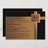 ブラック·アンド·カッパー·リタイアメント·招待状 招待状 (正面/裏面)