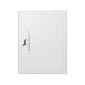 ブラック・アンド・タン・ダッシュ縁どパーソナライズされたント ノートパッド (回転)