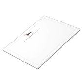 ブラック・アンド・タン・ダッシュ縁どパーソナライズされたント ノートパッド (アングル)